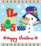 Daddy and Baby Snowman with Gifts Garden Flag