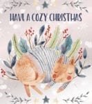 Scandinavian Christmas Wreath and a Sleeping Fox Garden Flag