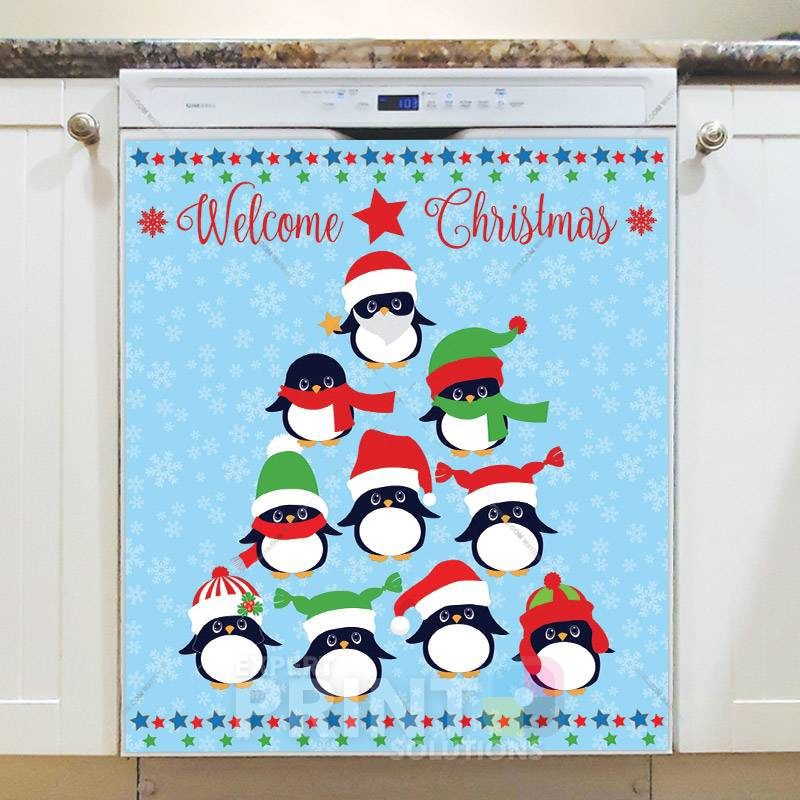 Penguin Christmas Tree Dishwasher Magnet