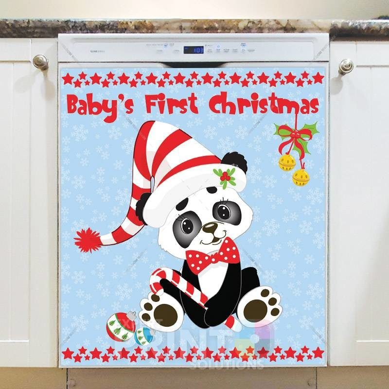 Baby's First Christmas - Panda Dishwasher Magnet