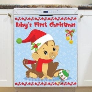 Baby's First Christmas - Monkey Dishwasher Magnet