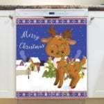 4005-baby-deer-with-christmas-lights-dishwasher-magnet Baby Deer with Christmas Lights Dishwasher Magnet