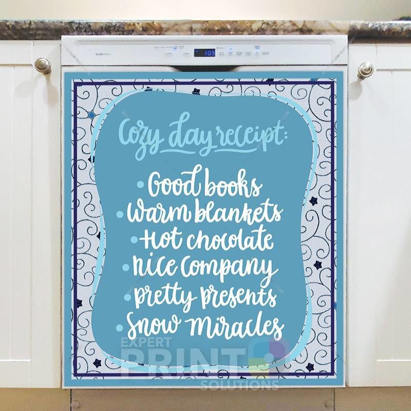 Christmas Cozy Day Receipt Dishwasher Magnet