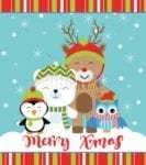 Cute Happy Winter Friends Garden Flag