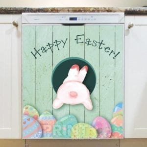 Cute Easter Bunny in a Hole Dishwasher Magnet