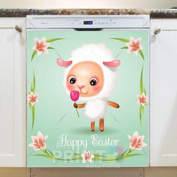 Cute Little Easter Sheep Dishwasher Magnet