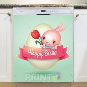 Cute Little Easter Bunny and Egg Dishwasher Magnet