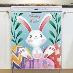 Easter Bunny Sitting on an Egg Dishwasher Magnet