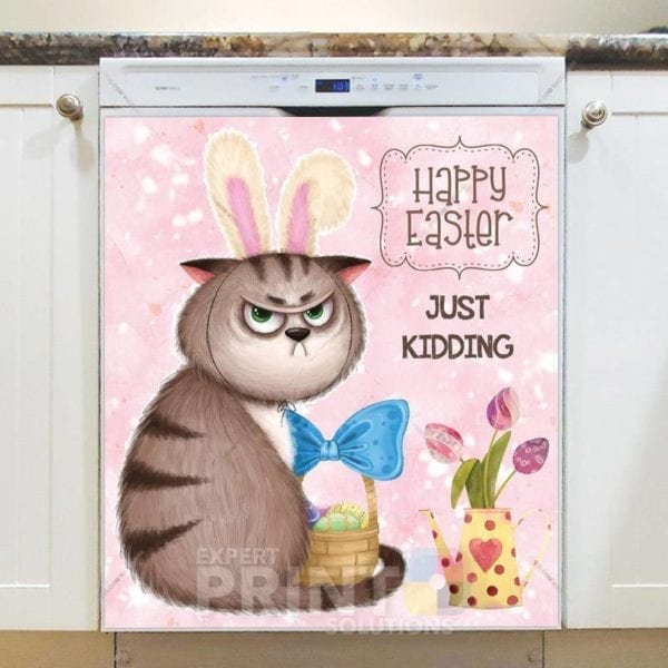 Grumpy Easter  Kitten Dishwasher Magnet