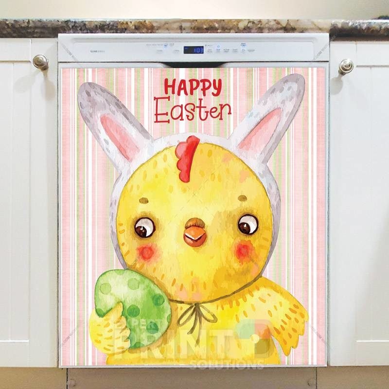 Chick with Easter Bunny Ears Dishwasher Magnet