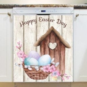Birdhouse and Easter Eggs Dishwasher Magnet