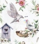 Beautiful Doves and Birdhouse Garden Flag