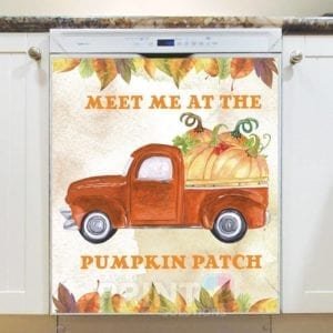 Pumpkin Patch Truck Dishwasher Magnet