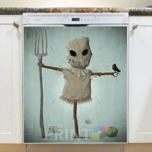 Cute Halloween Character - Scarecrow Dishwasher Magnet