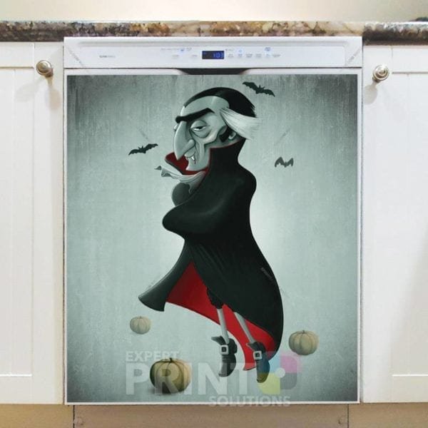 Cute Halloween Character - Dracula Dishwasher Magnet