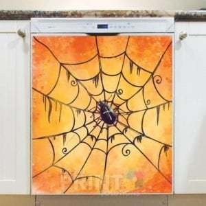 Halloween Spider in the Web Dishwasher Magnet