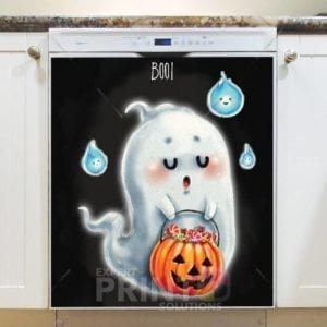 Cute Little Halloween Ghost Dishwasher Magnet