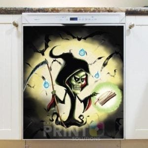 Halloween Grim Reaper Dishwasher Magnet