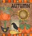 Prim Country Autumn Garden Garden Flag