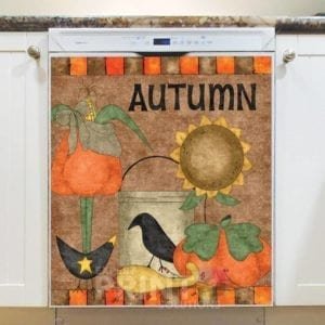 Prim Country Autumn Garden Dishwasher Magnet