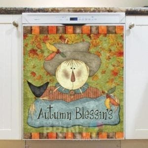 Prim Country Autumn Scarecrow Dishwasher Magnet