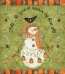 Prim Country Autumn Snowman Garden Flag