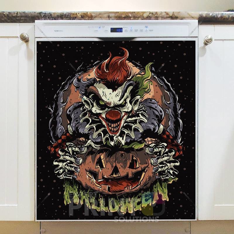 Scary Halloween Clown Dishwasher Magnet