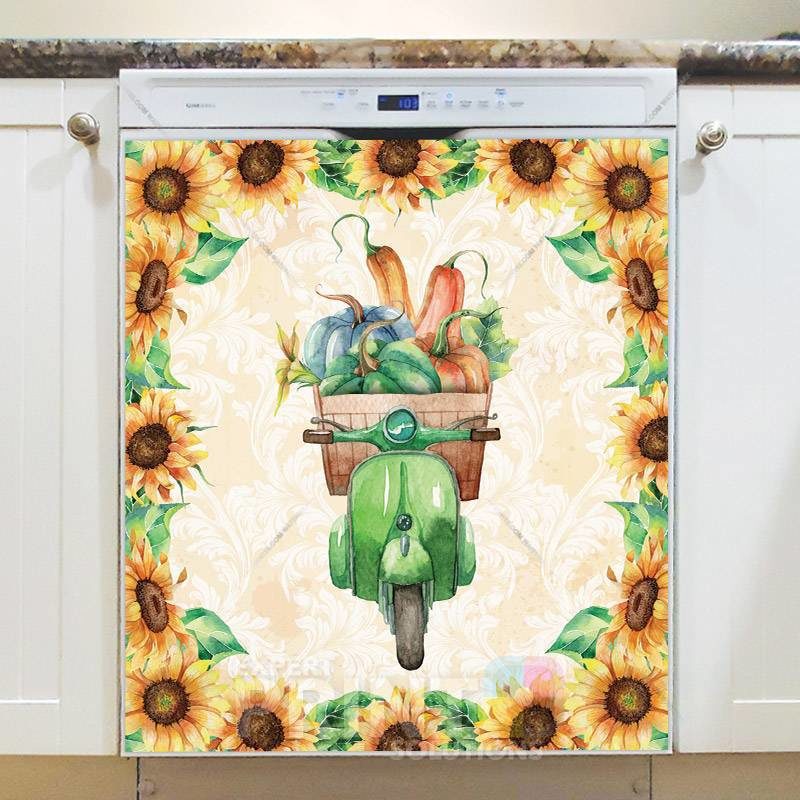 Autumn Bike and Pumpkins #1 Dishwasher Magnet