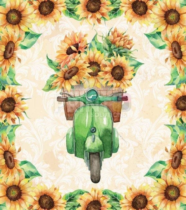 Autumn Bike and Sunflowers #1 Garden Flag