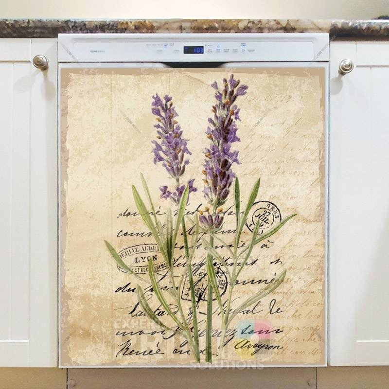 Vintage Lavender Design #1 Dishwasher Magnet