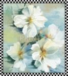 Delicate White Flowers Garden Flag