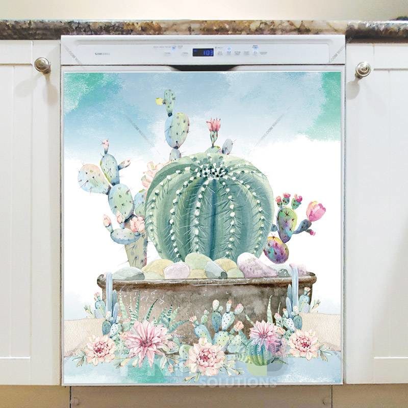 Blooming Cactuses Dishwasher Magnet