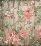 Rustic Flowers on Wood Pattern #1 Garden Flag