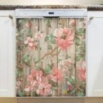 Rustic Flowers on Wood Pattern #1 Dishwasher Magnet