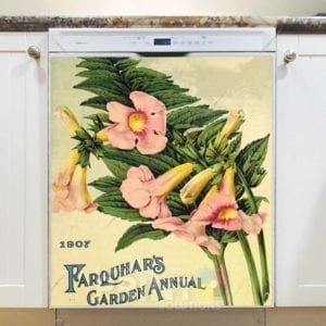 Vintage Retro Flower Seed Label #19 Dishwasher Magnet