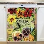 Vintage Retro Flower Seed Label #29 Dishwasher Magnet