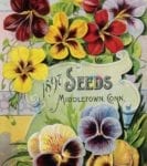 Vintage Retro Flower Seed Label #33 Garden Flag