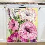 Vintage Retro Flower Seed Label #37 Dishwasher Magnet