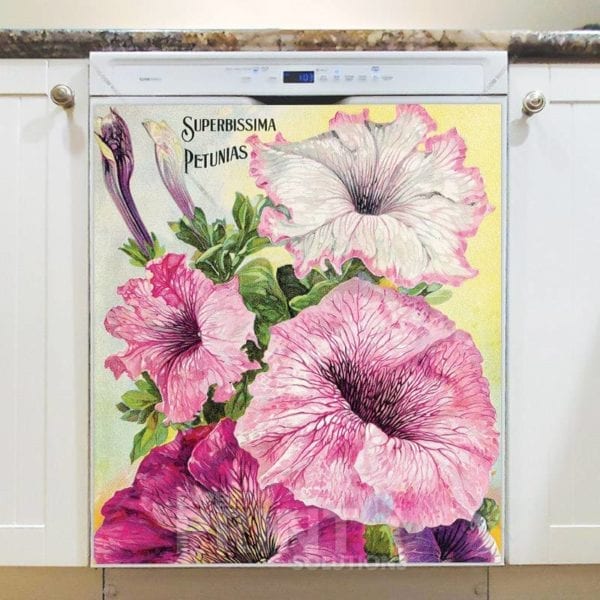 Vintage Retro Flower Seed Label #37 Dishwasher Magnet