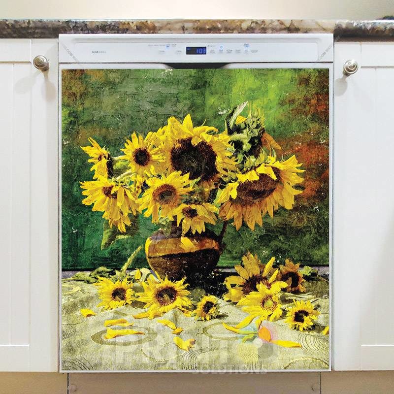 Sunflowers in the Table Dishwasher Magnet