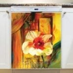 Beautiful Abstract Flower Dishwasher Magnet