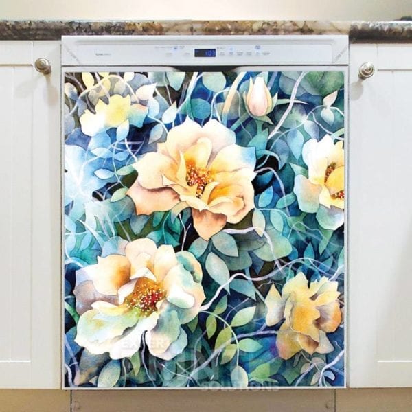 4482-pretty-dog-rose-bush-dishwasher-magnet Pretty Dog Rose Bush Dishwasher Magnet