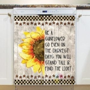 Rustic Sunflower Quote Dishwasher Magnet