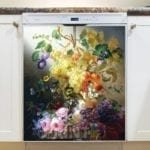 Beautiful Romantic Victorian Flowers and Fruit Dishwasher Magnet