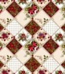 Folk Patchwork Quilt Pattern with Flowers #1 Garden Flag