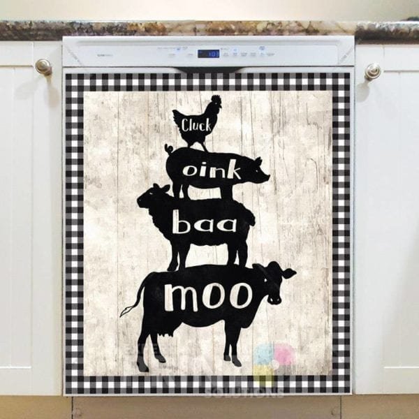 Farmhouse Stacked Animals Dishwasher Magnet