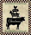 Stacked Christmas Farmhouse Animals Garden Flag