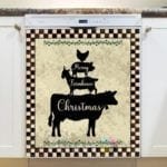 Stacked Christmas Farmhouse Animals Dishwasher Magnet
