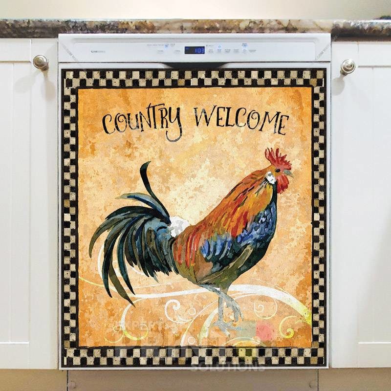 Vintage Farmhouse Rooster #7 Dishwasher Magnet