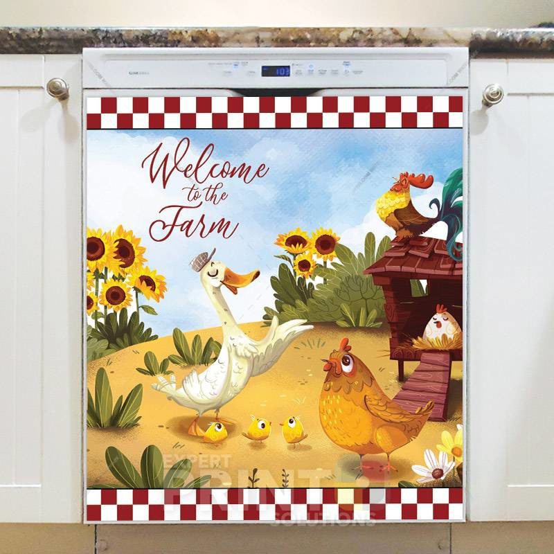 Welcome to the Farm Dishwasher Magnet